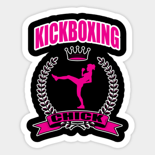 Kickboxing chick Sticker